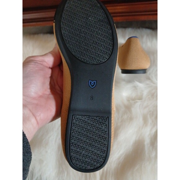 ROTHY'S Women's Size 8 The Camel Captoe Ballet Flat Classic w/Comfort Black/Tan - Picture 9 of 13